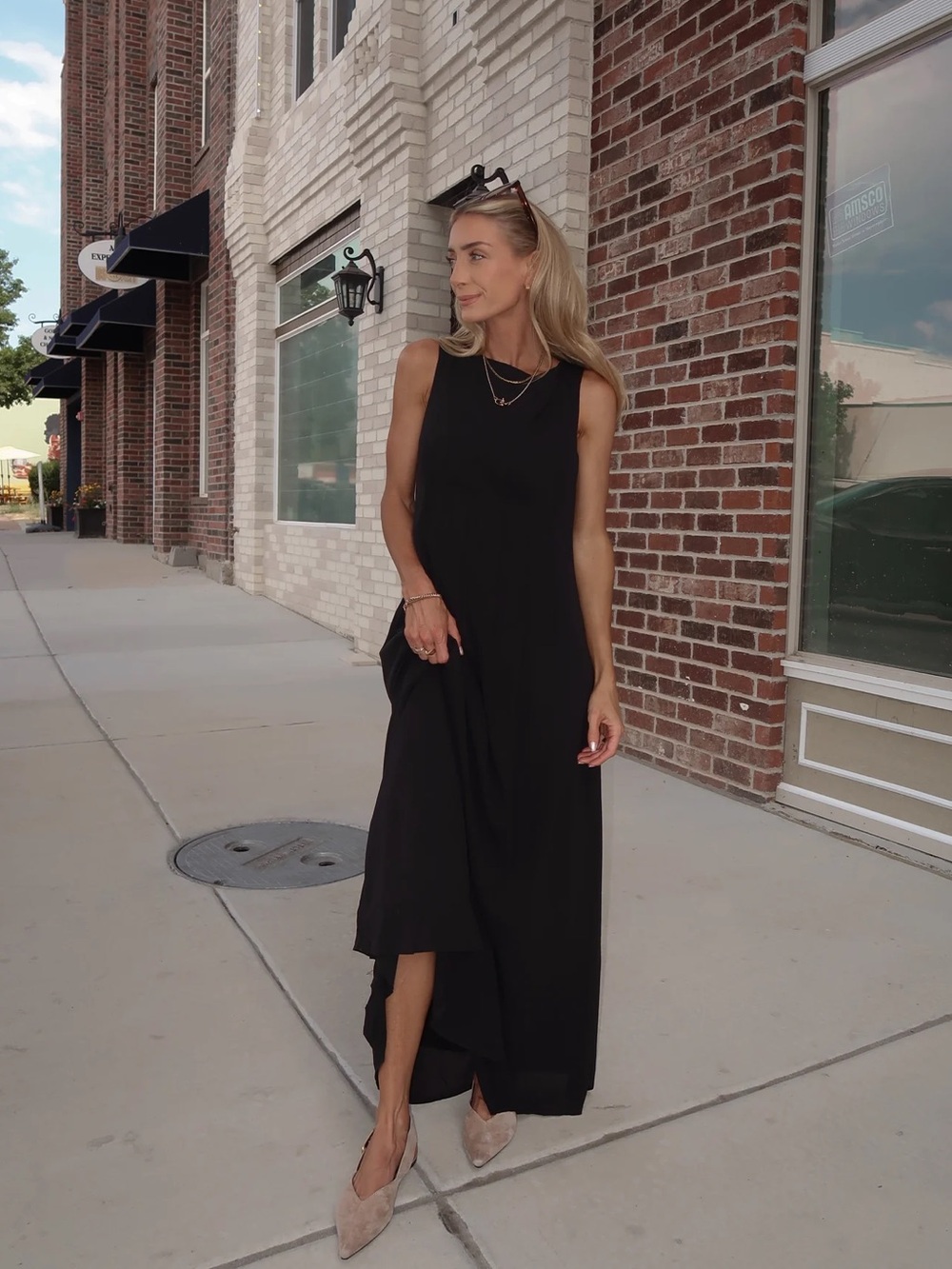 Eloise Classic Black Sleeveless Maxi Dress Sold Out Style Size Small